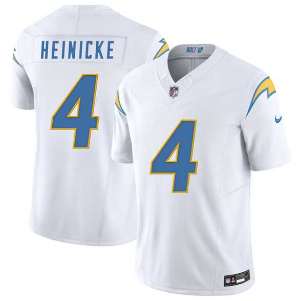 Men & Women & Youth Los Angeles Chargers #4 Taylor Heinicke White 2025 F.U.S.E. Vapor Limited Stitched Jersey->los angeles chargers->NFL Jersey